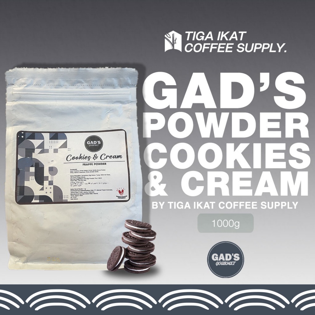 

Gads Powder Cookies and Cream - Powder Drink - Minuman Bubuk 1 Kg