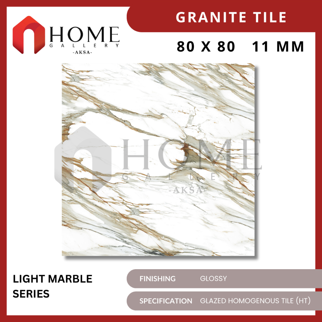 Granit Lantai 80x80 IKAD Light Marble Series Glossy Viola White