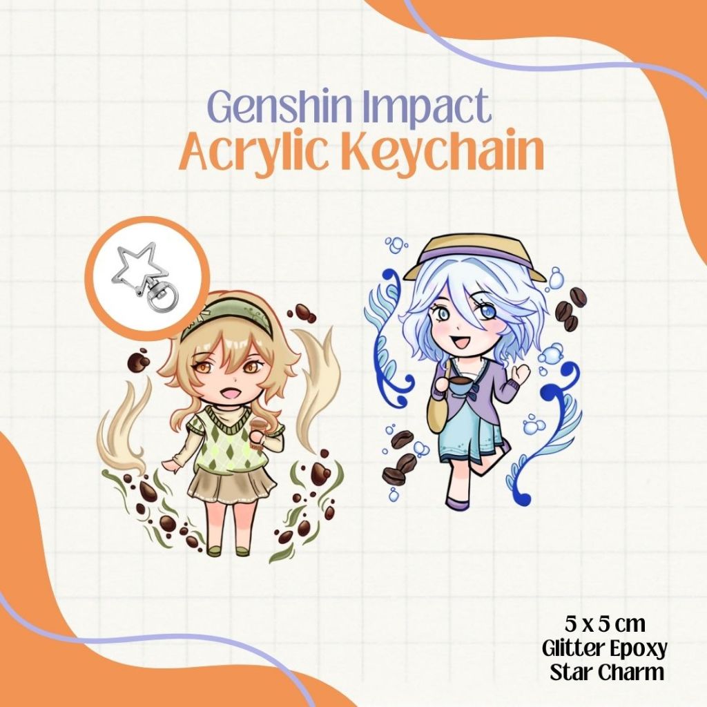 Genshin Impact Epoxy Keychain