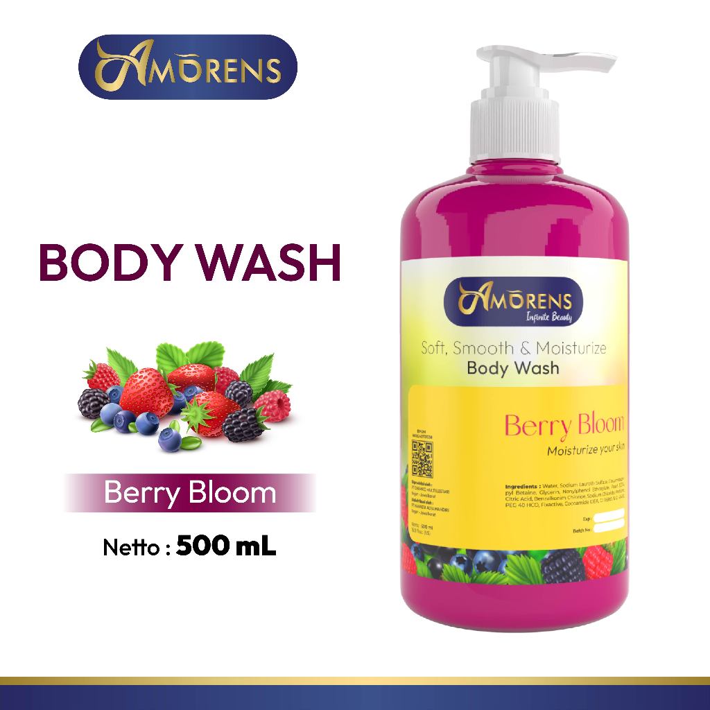 AMORENS Body Wash / Sabun Mandi Cair Berry Bloom [500ml]