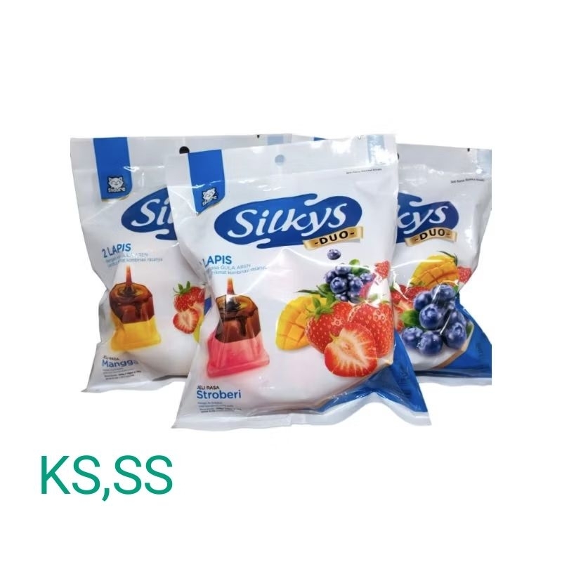 

KS - Silkys Duo Puding isi 10 ( Mangga /Stroberi ) / Duo Puding Silkys / Silkys Duo Puding