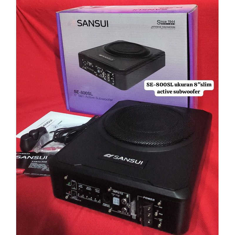 SANSUI SE-800SL 8 inch Subwoofer Kolong Aktif SANSUI - Slim Aktif SANSUI