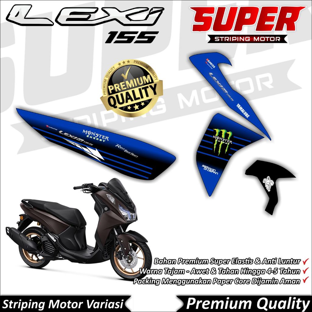 Stiker LEXI 155 Anti Luntur keren Striping Lexi 155 Striping Yamaha LEXI 155 ME