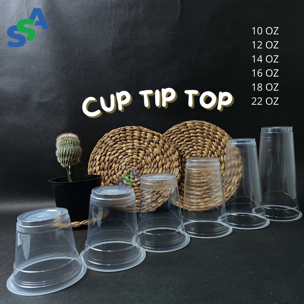 CUP TIPTOP DATAR / CUP  MINUMAN TIPTOP / CUP MINUMAN PLASTIK