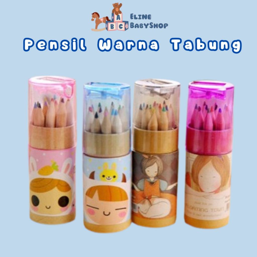 

ElineBabyShop Pensil Warna Dan Peraut Pensil Warna Set 12 Warna