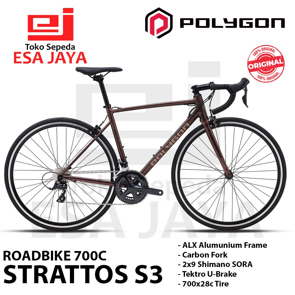 Polygon Strattos S3 Brown Shimano Claris 2x8 Speed Original