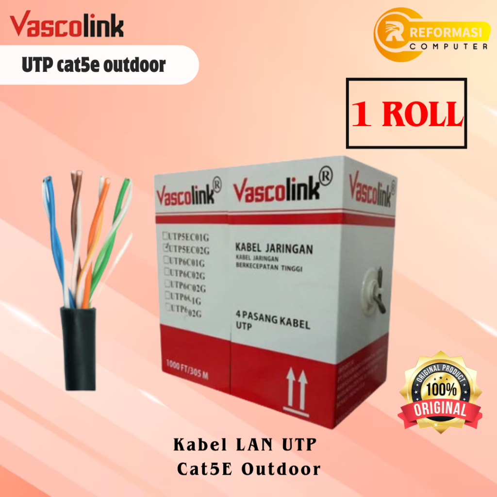 VASCOLINK Kabel LAN UTP Cat5E Outdoor Vascolink