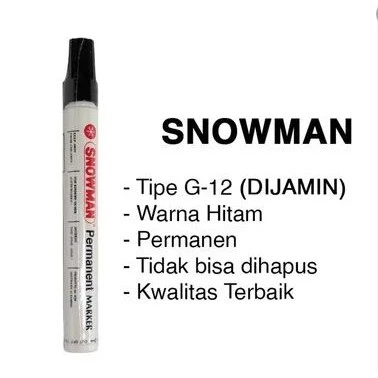 

Spidol Snowman Permanent Marker G12 / G-12 - 1 pcs