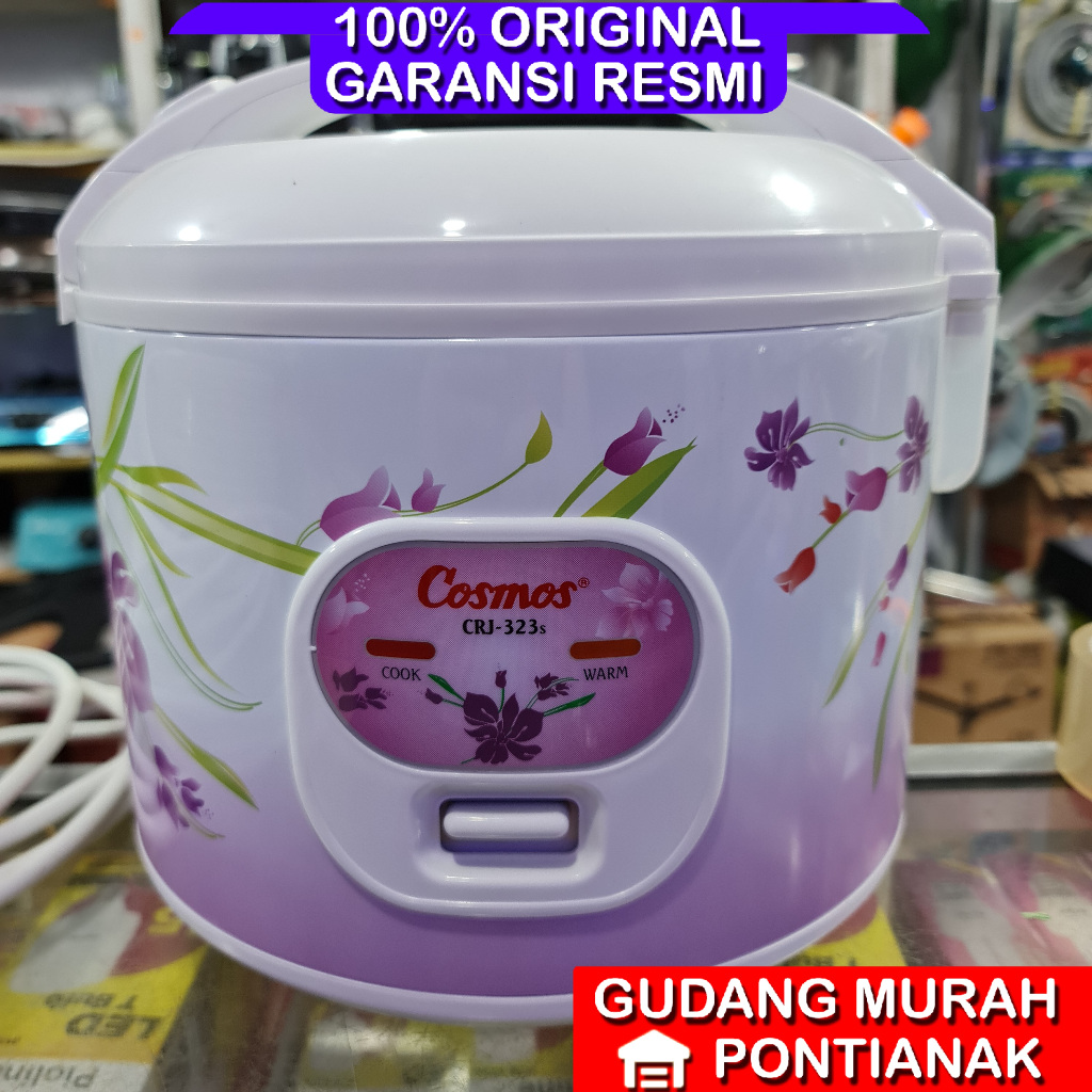 Ricecooker Cosmos CRJ 323 323s ungu biru oren magicom penanak nasi anti lengket mejikom random
