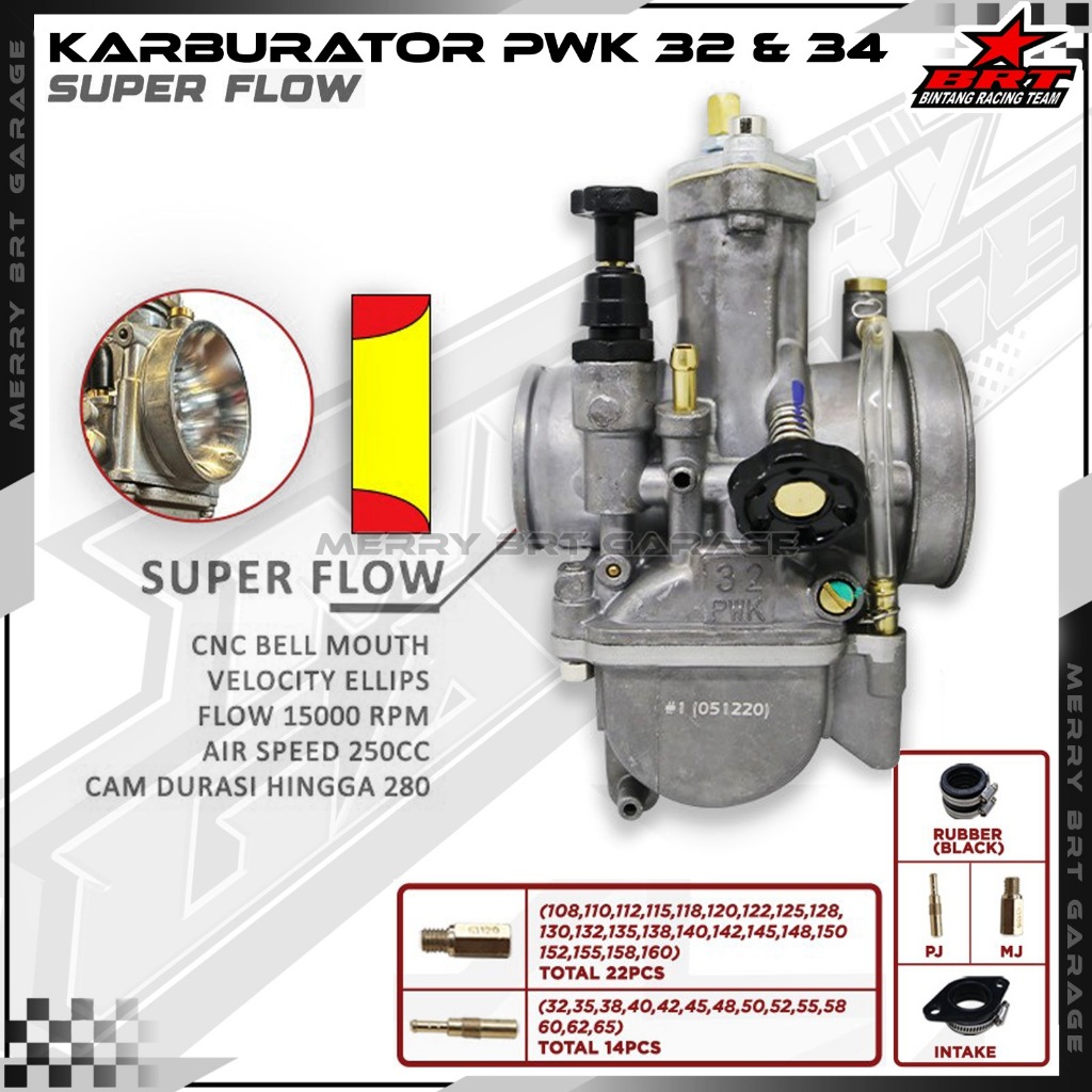 Super Flow BRT Karburator Karbu PWK 32 PWK 34
