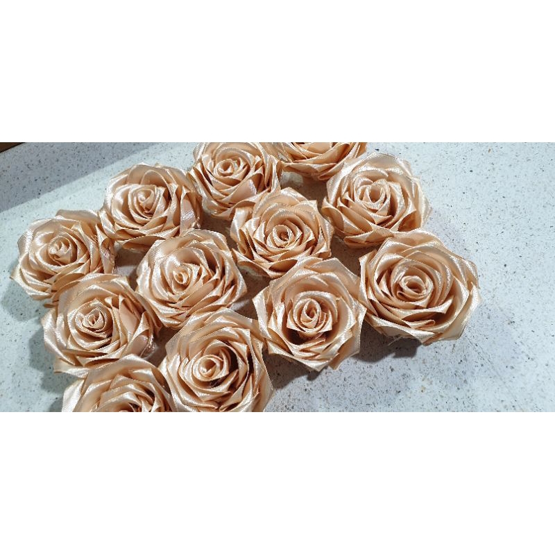 

bunga mawar satin / mawar satin/satin/pita satin /ribbon flower
