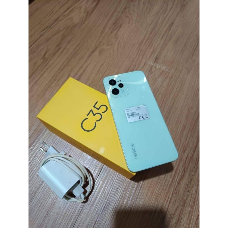 realme c35 ram4/128 fullset Mulus no minus original resmi second rasa baru