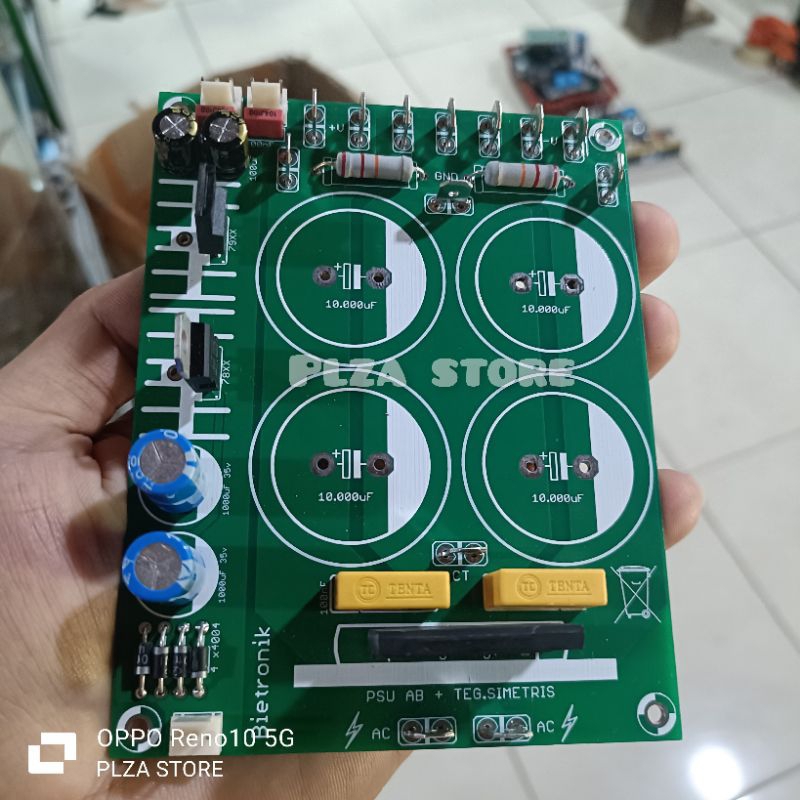 Kit psu class AB 4 elco komplit psu simetris dobel layer 12.5x9.5cm Kit psu isi 4 elko lengkap psu s