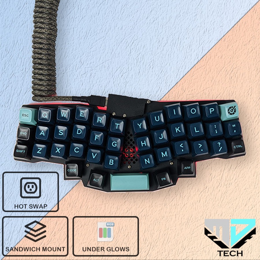 Rakit Reviung41 Ergo QMK DIY Mechanical Keyboard Hotswap Reviung 41
