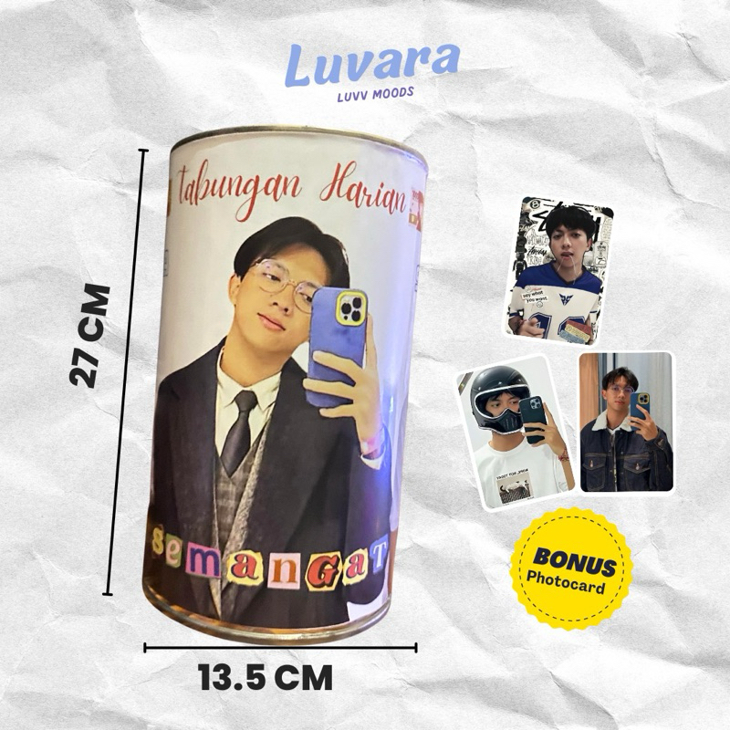 Celengan Kaleng Kori Karakter Lucu Belajar Menabung Bonus Photocard Kori
