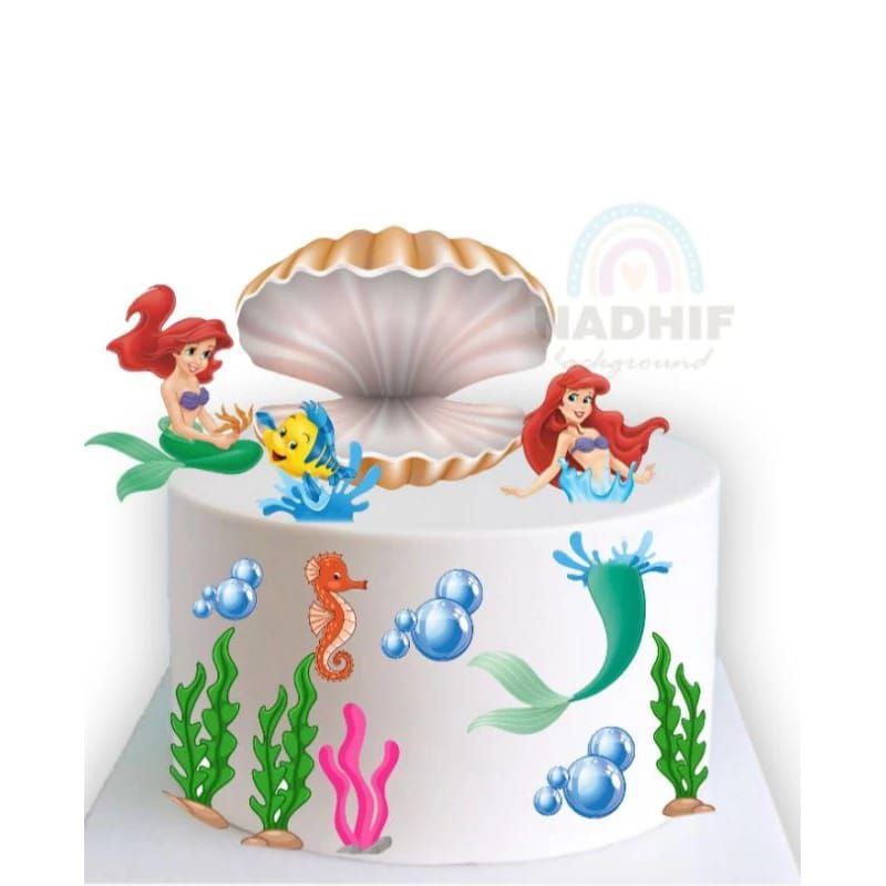 Topper kue mermaid, Topper cake,Topper Zoom, Hiasan kue ulang tahun Topper karakter mermaid Zoom