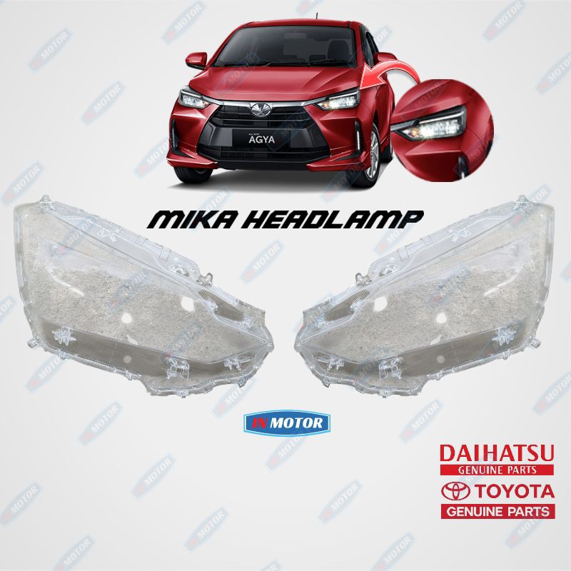 Mika Headlamp lampu depan Agya 2023 2024 2025 Original Mika Lampu Depan Toyota Agya