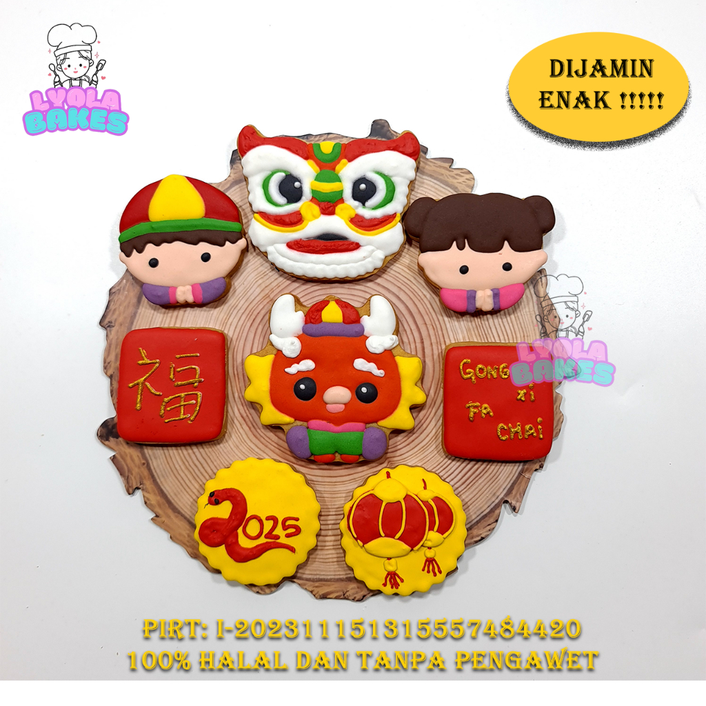 

Cookies Imlek set 8 pcs Kukis CookieTahun Baru Imlek Enak