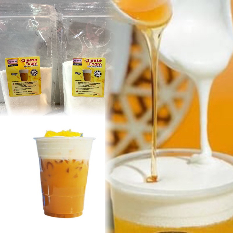 

cream cheese berat 50gr powder cream cheese keju putih asin toping minuman bubble premium halal