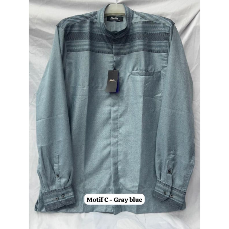 Kemko harley man orii - kemeja koko harley warna biru- kemko harley premium - kemko tangan panjang