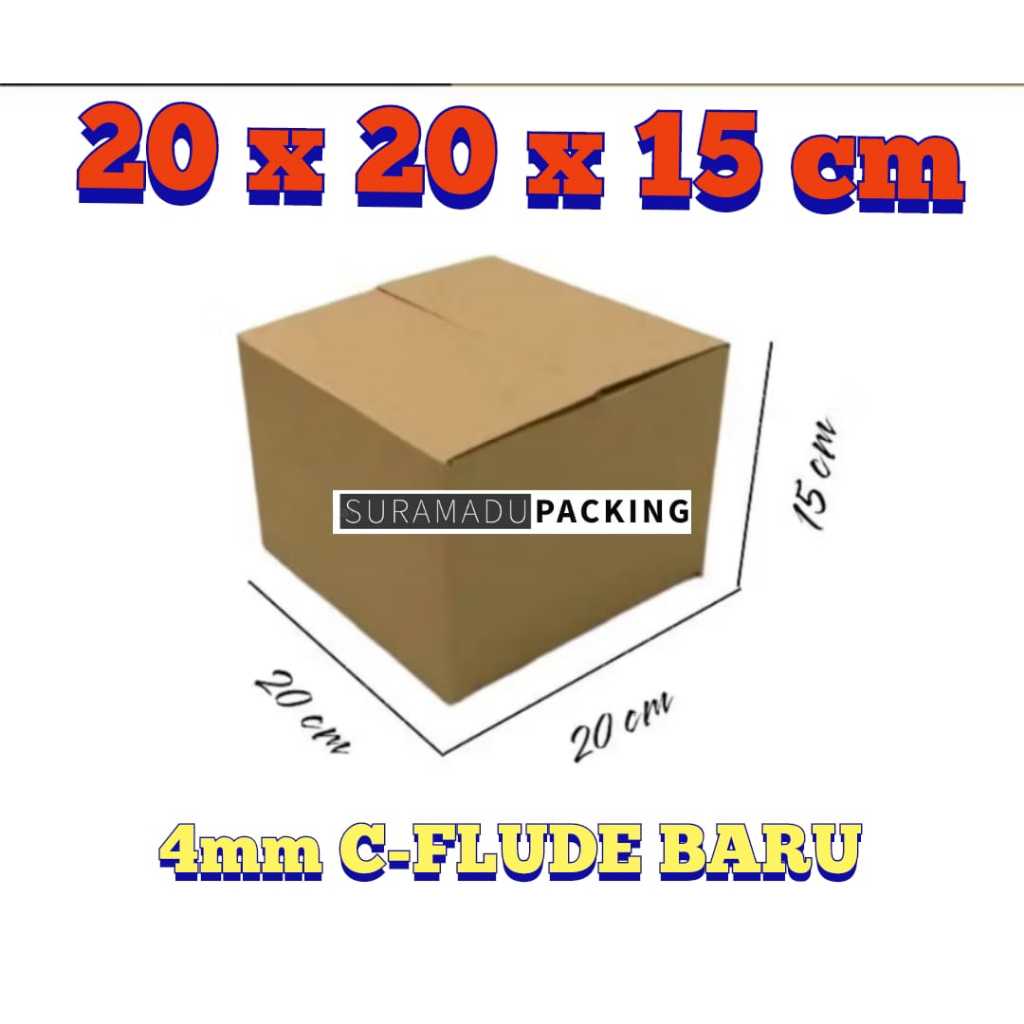 

Kardus box karton packing 20x20x15 cm Packing Polos dan Tebal 4mm C FLUDE