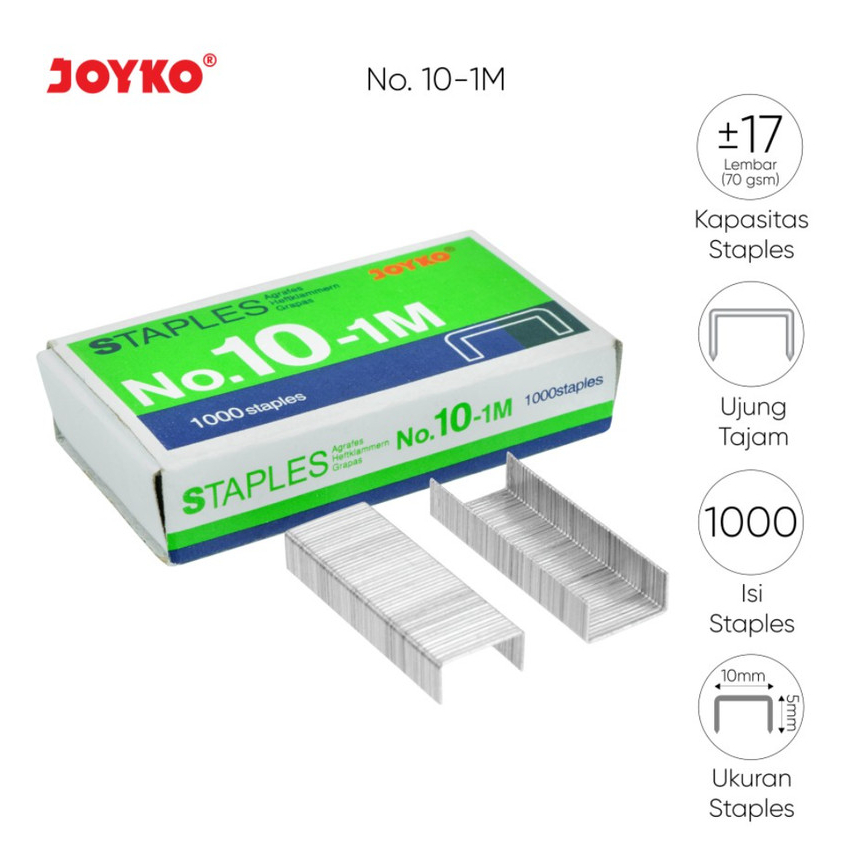 

( DAPAT 1 PAK KECIL ) ISI STAPLES JOYKO No.10 / Isi Anak Hekter Refill ISI Stapler JOYKO No.10