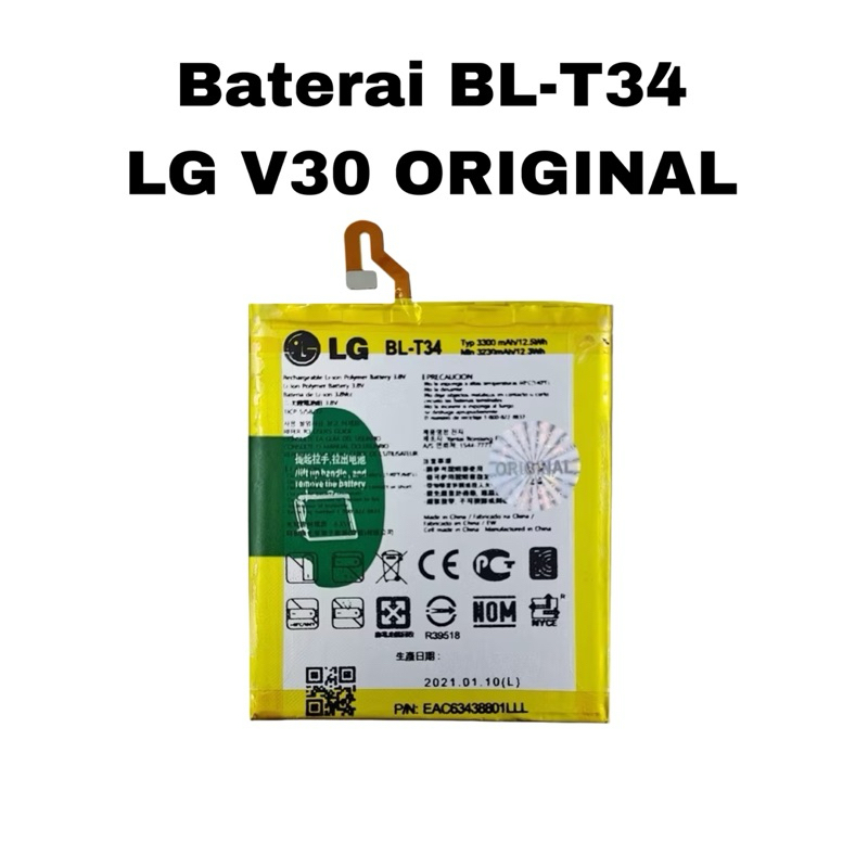 Baterai BL-T34 LG V30 Battery Batre ORIGINAL