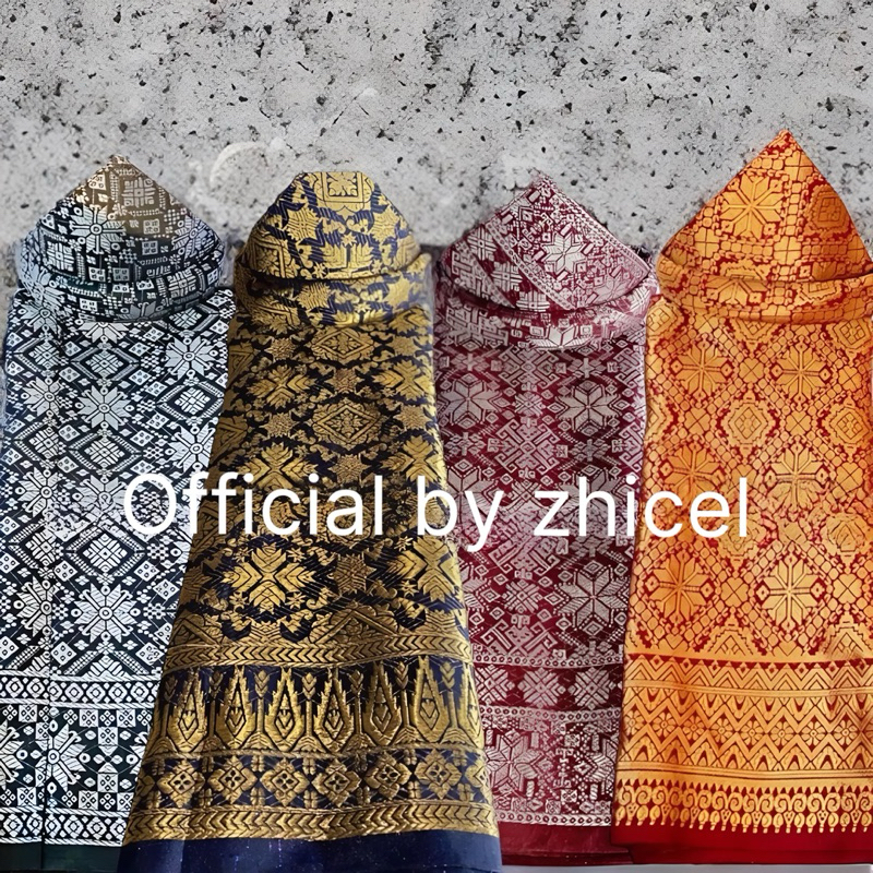 kain songket rumpak palembang+ tanjak dan kain songket topi tanjak pria dewasa All size songket khas