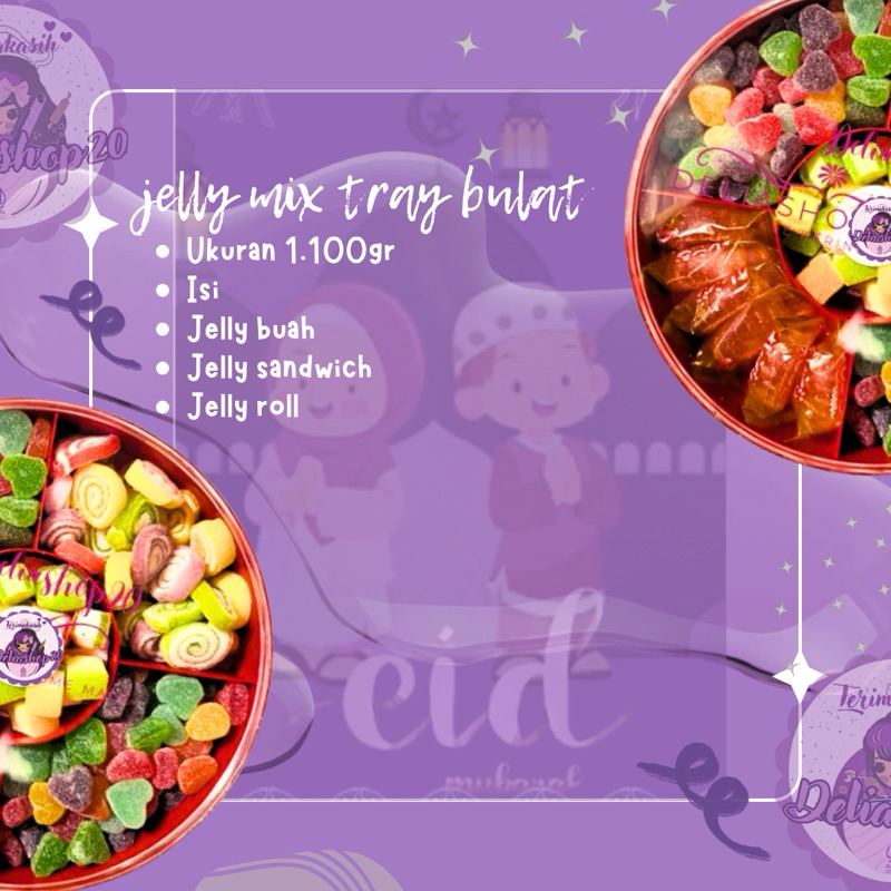 

jelly mix tray bulat candy berat 1.100gr