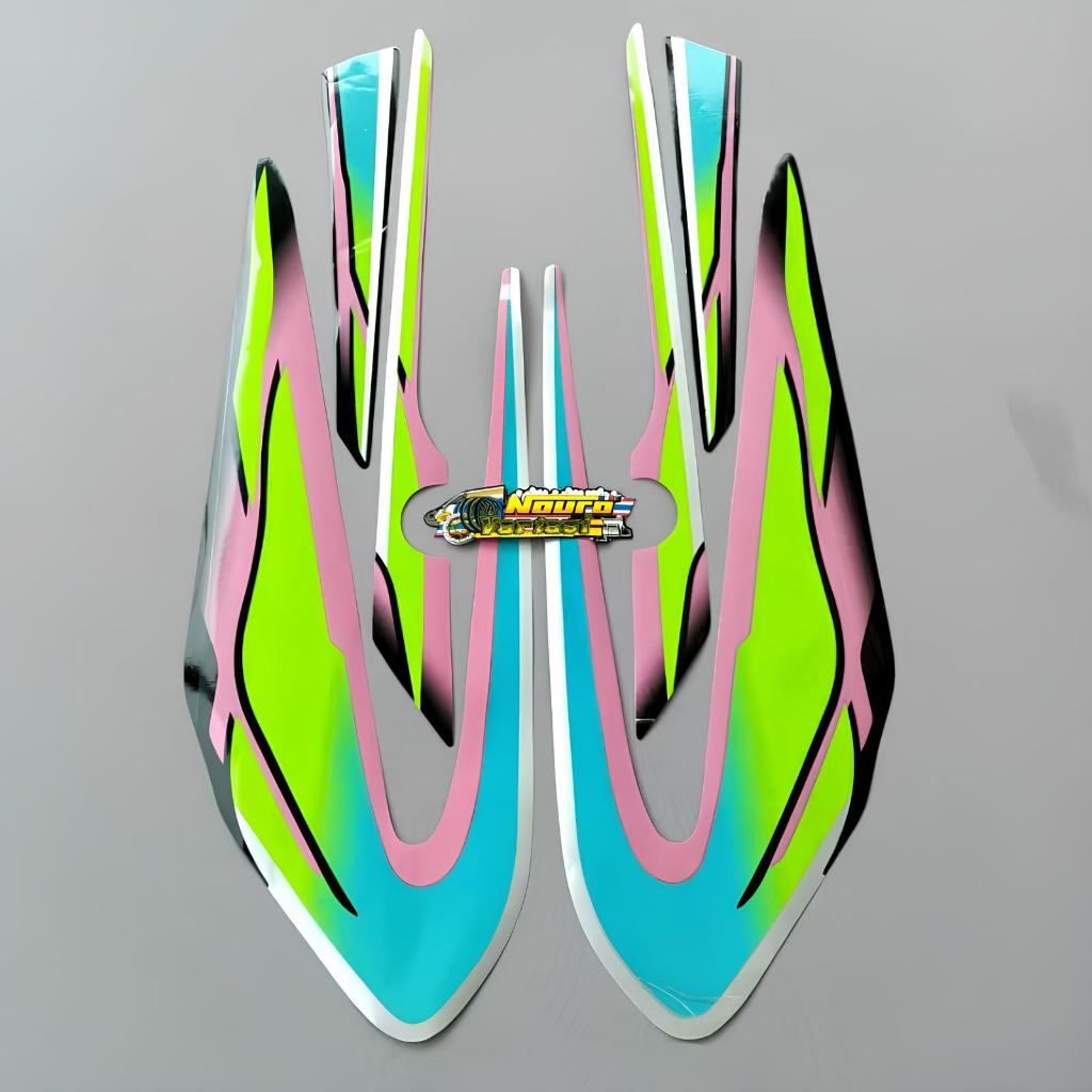stiker striping yamaha  rx s rxs spesial 1999 hijau lis body standar berkualitas original