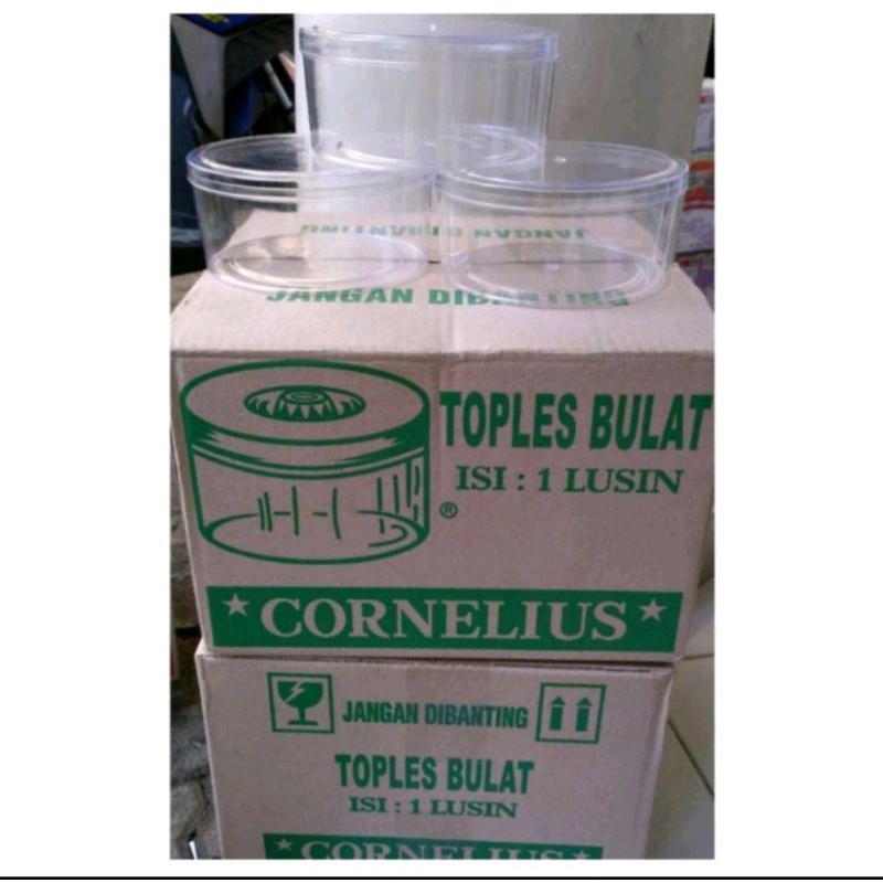 12pcs Toples Nastar Kue Kering Bulat Plasti 400 gr/ 500gr