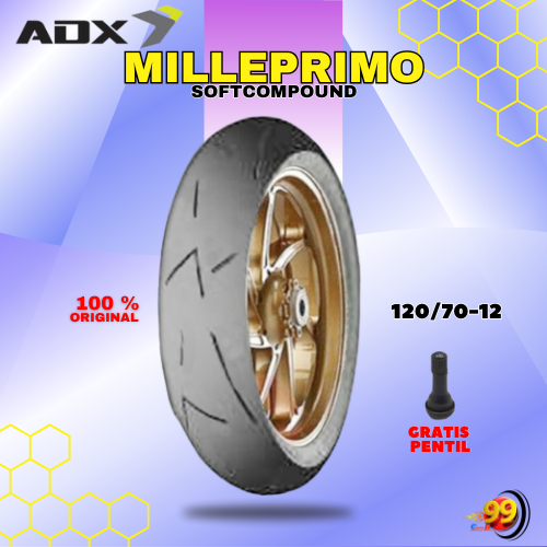 Ban Motor SOFT COMPOUND - VESPA MATIC ADX MILLEPRIMO 120/70 Ring 12 Tubeless