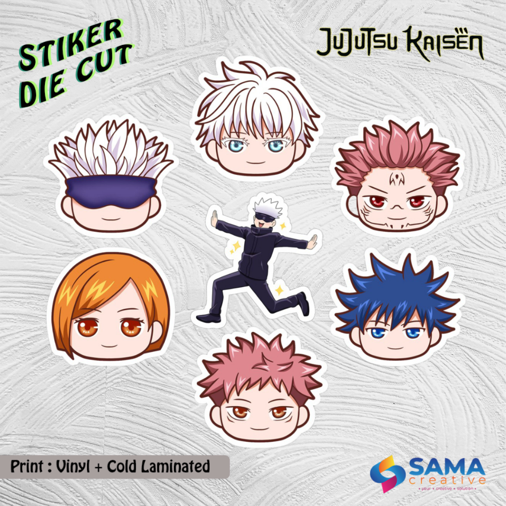 

Jujutsu Kaisen - Sticker Vinyl Die Cut - Stiker Hp, Laptop, Motor, Mobil, Helm, Botol Anime Gojo