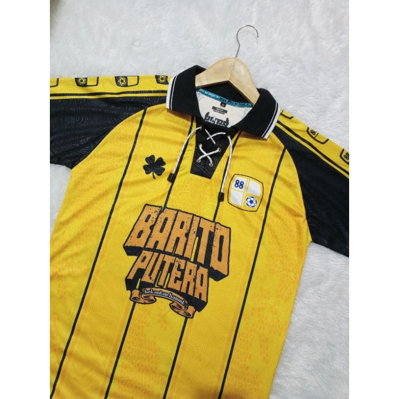 JERSEY RETRO  BARITO PUTERA CASUAL VINTAGE JERSEY FOOTBALL SUPORTER CLASIK PREMIUM