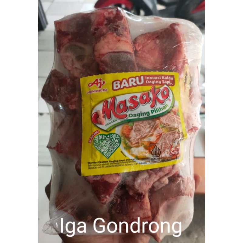 

Tulang Sop Iga gondrong 500gr dan 1 kg HALAL kemasan plastik curah