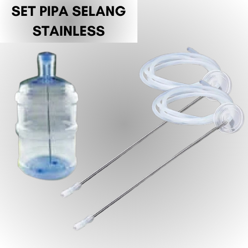 Silicone Pipa Set Selang Stainless Air Pompa Galon Electrik Foodgrade Tahan Panas Dingin