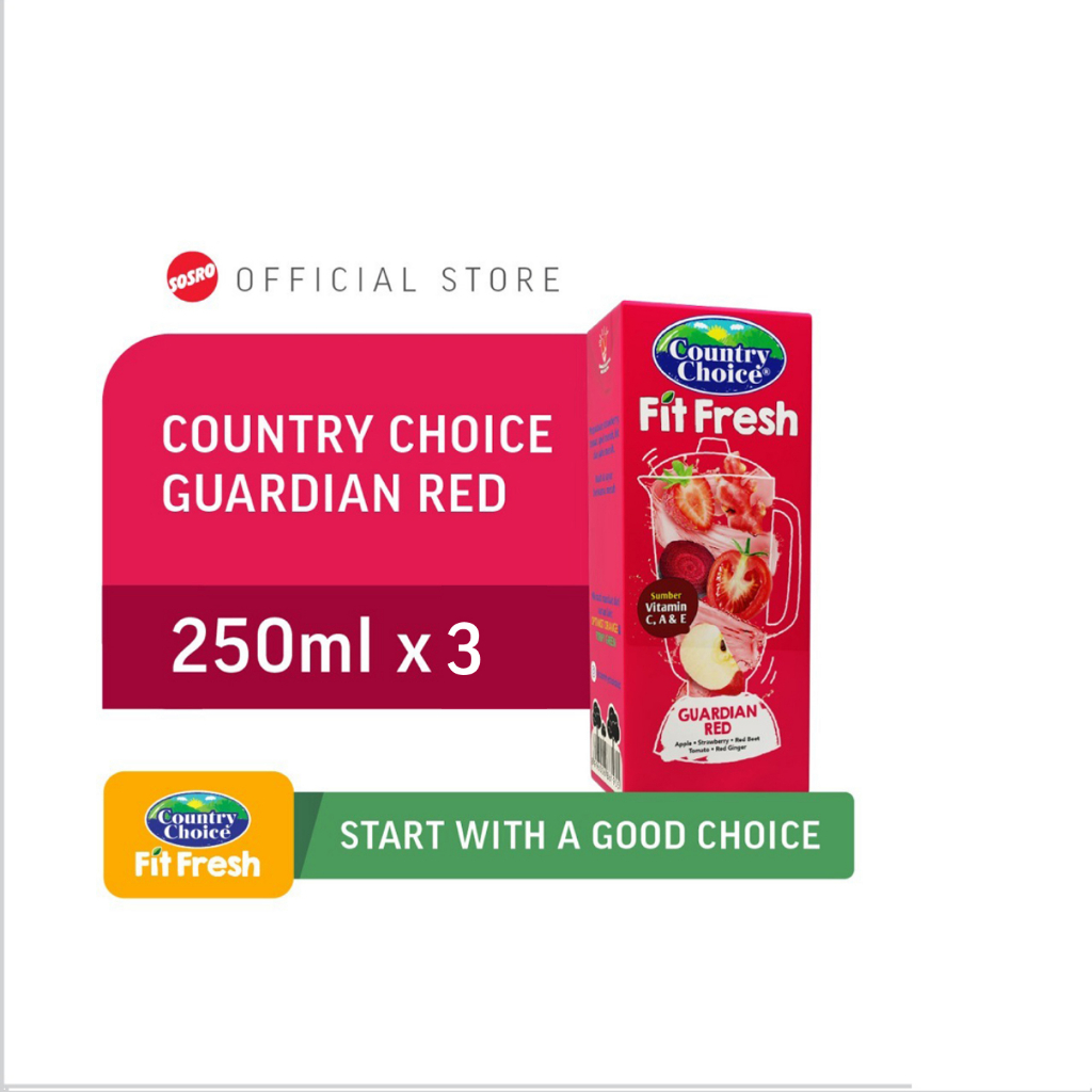 

Country Choice Fit Fresh Jus Buah Sayur Herbal Guardian Red 250ml - 3 pcs