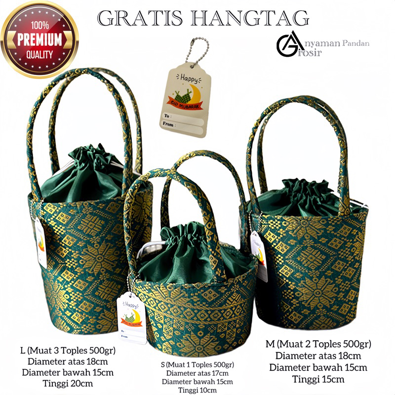 

Tas Hampers EMBER FULL BATIK SONGKET tas parcel goodiebag souvenir lebaran terbaru