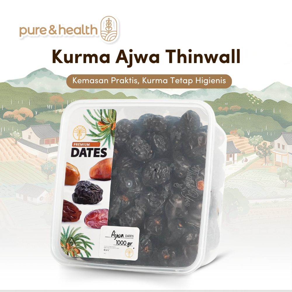 

Kurma Ajwa Kemasan Thinwall - Kurma Nabi dengan Kemasan Praktis