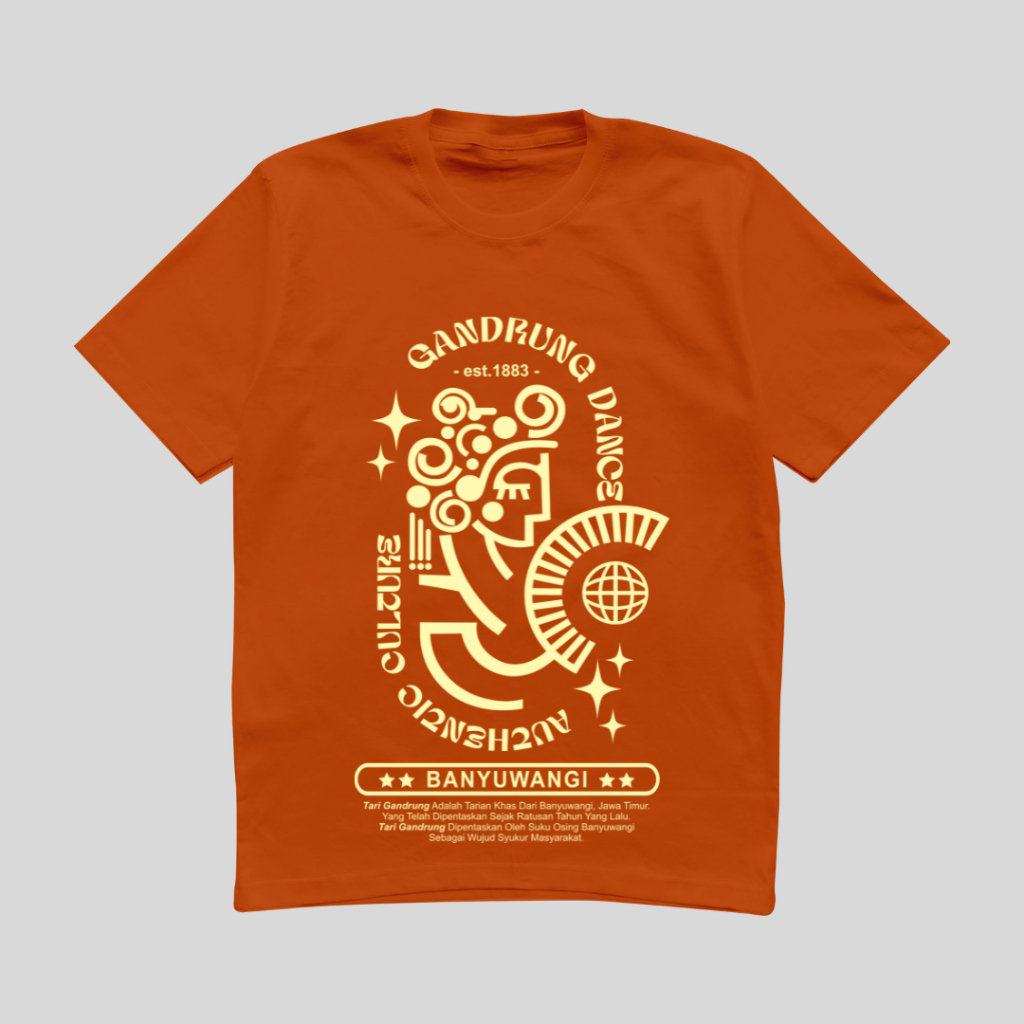 [RU GANDRUNG DANCE T-SHIRT ASLI BANYUWANGI | REPUBLIK USING | KAOS OLEH-OLEH KHAS KOTA BANYUWANGI | 