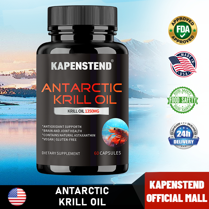 Kapsul minyak krill Antartika KAPENSTEND 1350mg Kapsul suplemen astaxanthin minyak krill Antartika u