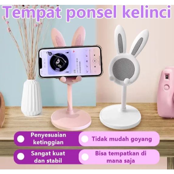 Wibawa Otomotif Stand Holder Hp Lucu Motif Kelinci Stand Holder Kelinci Standing Hp Stand Hp Stand
