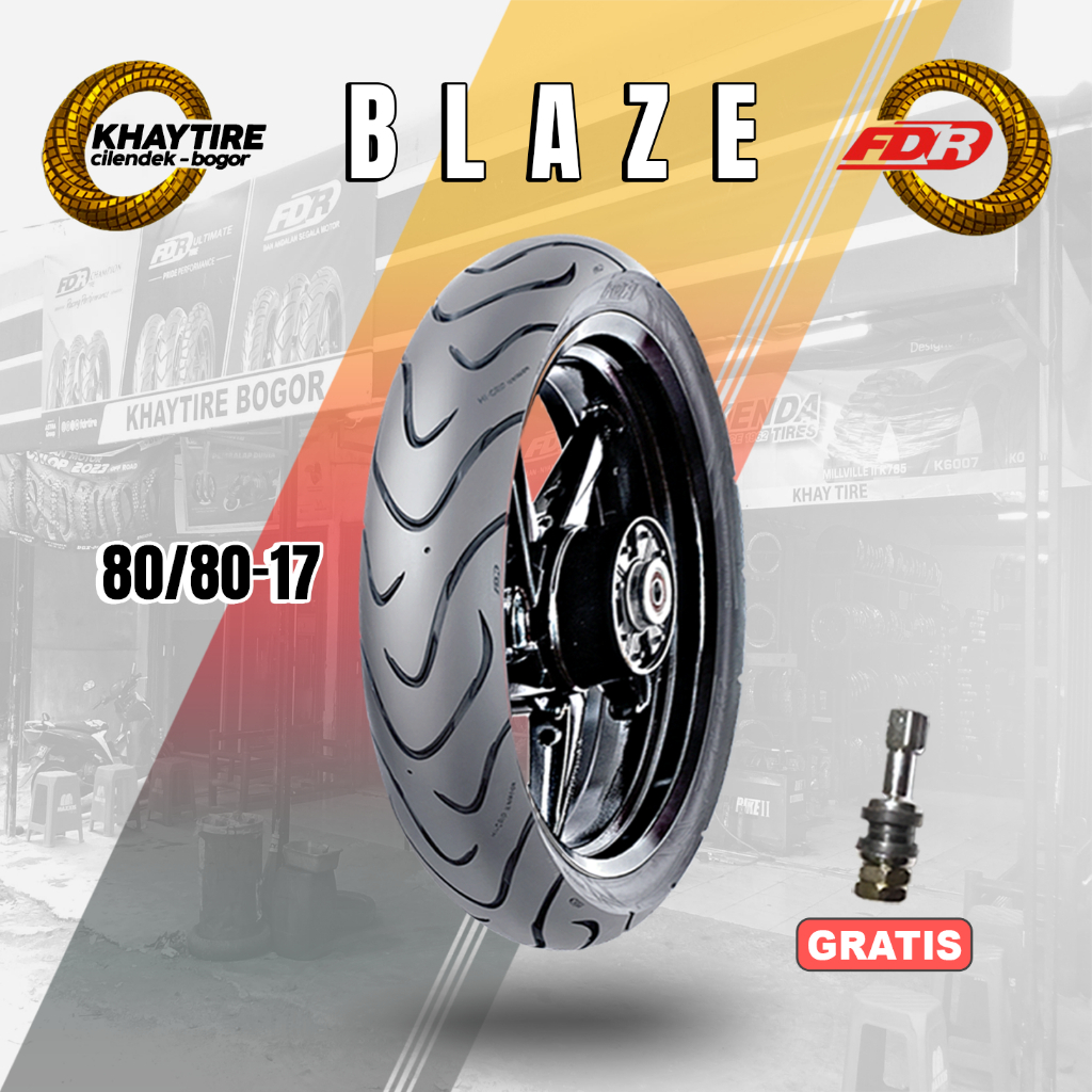 Sepasang/Satuan Ban Motor FDR BLAZE Ring 17 Tubeless