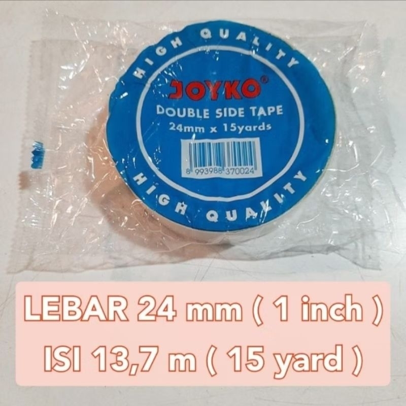 

(PER SLOP) Double Tape JOYKO 24mm x 15yard 12rol