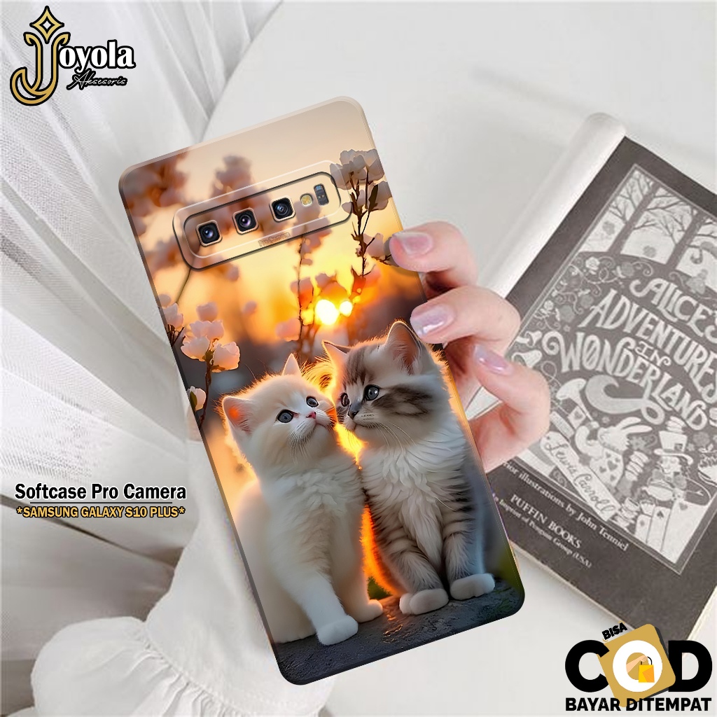 Softcase Samsung Galaxy S10 Plus JOYOLA Case Kucing Case Hp Samsung S10 Plus Silikon Tpu Pro Camera 