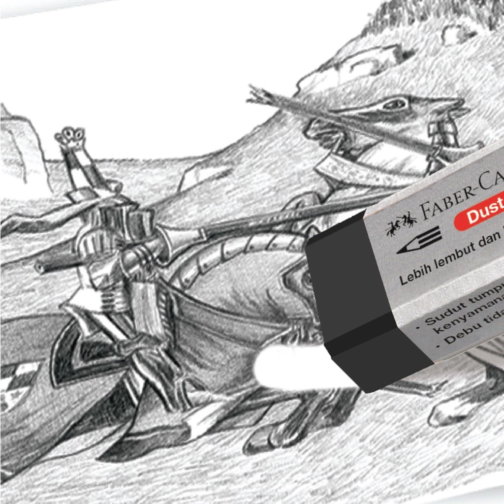 

Faber Castell Small Eraser Dust Free Penghapus Black & White