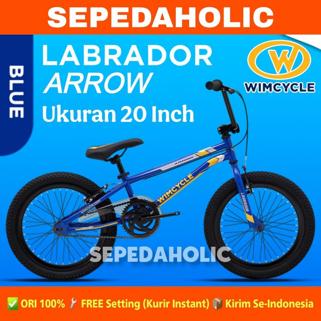 Sepeda Anak Laki BMX WIMCYCLE LAMBRADOR ARROW Ukuran 20 Inch Usia 8-12 Tahun