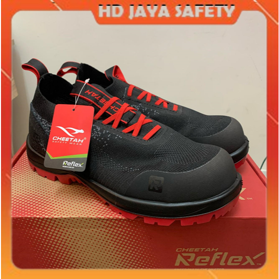 Sepatu Safety Cheetah Reflex 8084 Bold Red Solegard - Safety Shoes Cheetah Reflex 8084 Red Solegard 