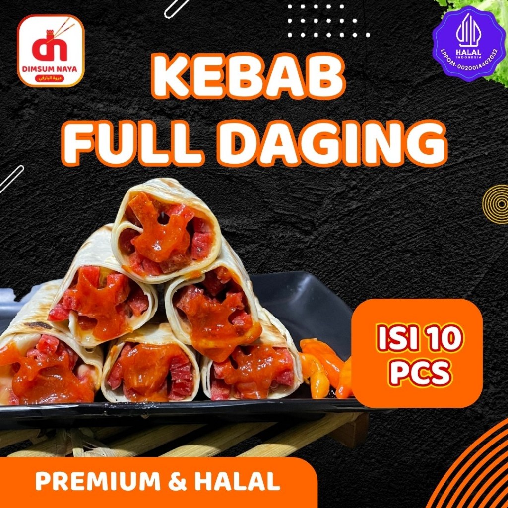 

Kebab Full Daging Premium isi 10 Frozen Food KEMASAN RANDOM