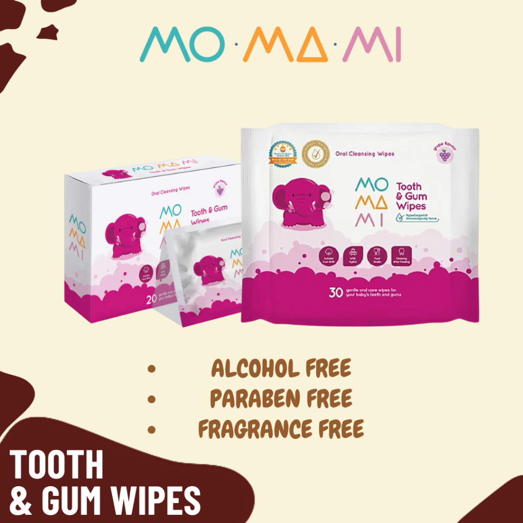 Momami Tooth & Gum Wipes - Tisu Gigi - Tisu Basah Mulut Bayi
